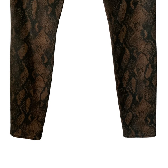 NWT PAIGE Hoxton Jeans Ultra Skinny Coated Snake Black Brown Size 26 - Picture 8 of 16
